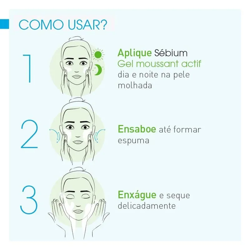 Bioderma Sébium Actif Kit com 2 Unidades – Gel de Limpeza Antioleosidade – 200ml – Kit - Imagem 2
